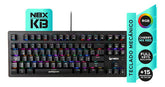 Teclado Gaming Mecánico Nbx-kb3000ch Usb Retroiluminado Rgb Español Latinoamérica Qwerty Negro