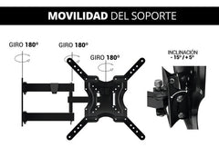 Soporte Extensible Nakan Para Tv De 13 A 65 Spl-578 Color Negro