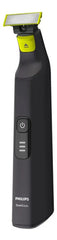 Afeitadora Philips Oneblade Pro Qp6532/10 - Peine Ajustable Con 12 Longitudes, 90 Min De Uso Continuo Y 100% A Prueba De Agua Negro