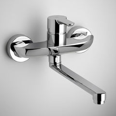 Grifería De Pared Monocomando Cocina Fv 406/b5 Puelo Cromo Cromo Cromado