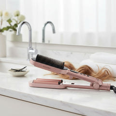 Planchita De Pelo Ga.ma Waver Y Brush Keration Led T220c Cts Rosa