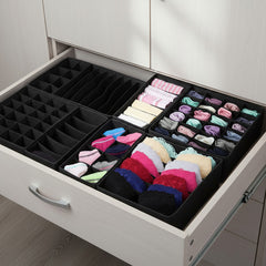 Organizadores De Cajones Vivendi Ropa Interior Set Por 4 Negro