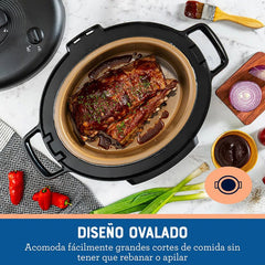 Multiolla Rápida Oster Osckstpcecov57 Ovalada Con 15 Funciones 5.7l Color Acero Inox