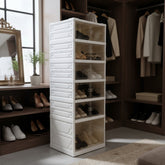 Organizador Plegable Plastico De Zapatillas 6 Cajones VIVENDI Blanco