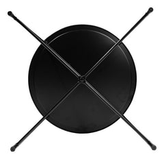 Mesa Ratona Auxiliar Redonda Plegable Bandeja Desmontable Negro