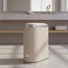 Cesto Basura Rectangular Inteligente Con Sensor Vivendi 12l Beige