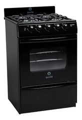 Cocina Escorial Master Style Multigas Color Negro Con Puerta