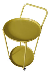 Mesa Carro Bar De Metal De 2 Niveles 4 Ruedas Tm Dorado Dorado Oscuro