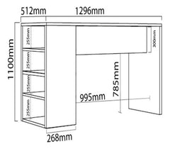 Barra De Cocina Desayunador Delos Dsm03fc Fineline Crema