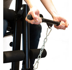 Multigimnasio Multigym Randers Con Lingotera 100 Kg Estructura Negro Tapizado Negro