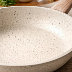 Set Sartenes Carol 20/24/30 Granito Crema Induccion Crema