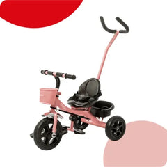 Triciclo Con Manija & Canasto Bebesit Sl1701d Rosa H:30kg C Rosa