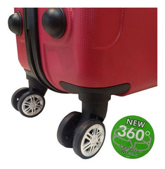 Set De 3 Valijas Rigidas Premium De Viaje De 8 Ruedas Rojo C Rojo Lisa
