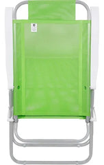Reposera 4 Posiciones Bel Aluminio Poliéster Pvc Verde C Verde