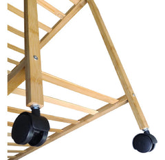 Organizador Bambu Estanterias Perchero Variables De Altura Marrón