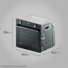 Horno Empotrable A Gas Electrolux Oe8gh 80l Efficient Negro