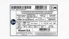 Calefón De Tiro Forzado Rheem R7-14l-gn-xi-d-g De 14l Gris Gn