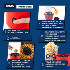Pochoclera Atma Poat701spdp Spider Man Marvel - Rojo