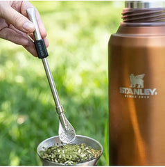 Bombilla Para Mate Stanley Original Spoon Inox Negro Sin Bpa