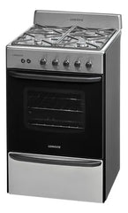 Cocina A Gas Longvie 13331xf 56cm Inox Cajón Parrilla Color Acero Inoxidable Tipo De Conexión Multigas