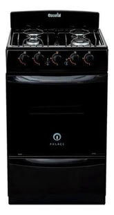 Cocina Escorial Palace Cristal Black 4 Hornallas Gas Natural Negra Negro