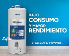 Termotanque Multigas Señorial Tszp1-85 Zafiro Color Blanco 85 Litros
