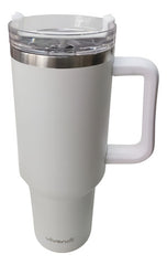 Vaso Térmico Acero Inox Vivendi Blanco De 1200 Ml C/sorbete Lisa