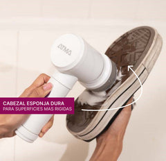 Cepillo Eléctrico Limpia Prendas Y Zapatillas 5 En 1 Atma Lz1223pi Recargable Por Usb Blanco