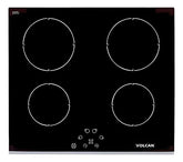 Anafe Vitroceramico De Empotrar Volcan Ev4sev De 4 Hornallas Negro