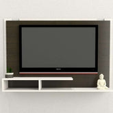 Mueble Panel Tv 52 Lcd Led Vivendi Combinado Wengue Blanco