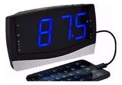 Radio Reloj Despertador Daewoo Di978 Fm Cargador Usb Negro