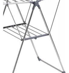 Tender Plegable Reforzado Pie Alas Base Canasto Para Ropa Cs Gris