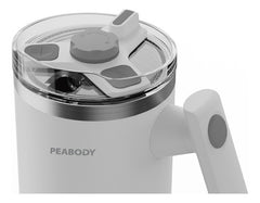 Vaso Térmico Mug Peabody Pe-mg1200 1200 Ml Doble Tapa Color Blanco Liso