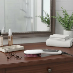 Cepillo Alisador Gama Innova Mini Electrico Peine Anti Frizz Blanco