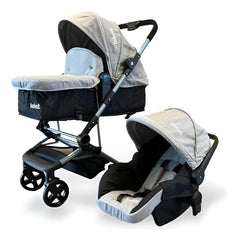 Coche Cuna Bebesit 1365tsd Gris Claro 3en1 Travel System Cs Gris