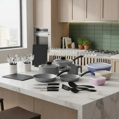 Batería De Cocina Tramontina 28399602 Con 44 Piezas De Aluminio Plomo Gris