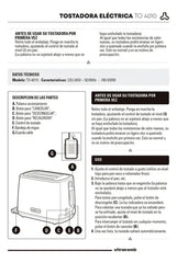 Tostadora 2 Rodajas Ultracomb To4010 De 7 Niveles De Tostado Rojo