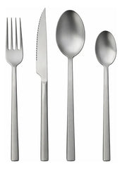 Juego De Cubiertos Carol Premium 16 Piezas Acero Inox Gris