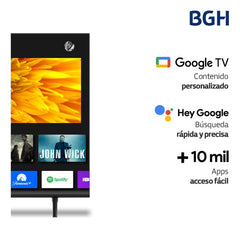 Smart Tv De 50 Bgh Google Tv B5023us6g Con Pantalla Led 4k