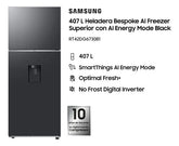 Heladera Samsung Rt42 Inverter 407 L Black Dispenser Black Doi