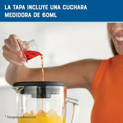 Licuadora Oster Jarra Vidrio G1312xbg Vaso Blend And Go Negro