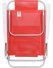 Reposera De 6 Posiciones Bel Sunny Aluminio Pvc Rojo Rojo