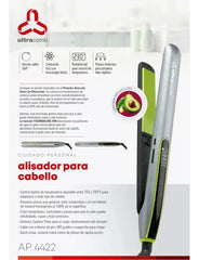 Plancha De Pelo Ultracomb Ap-4422 Cerámica Tourmaline Ion Plateado