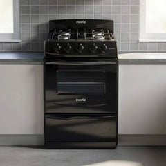 Cocina Negra Escorial Candor S2 Black 4 Hornallas Visor Y Parilla Gas Natural Negro