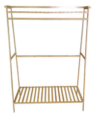 Organizador Perchero Estantes Bambu Variable De Alturas Marrón