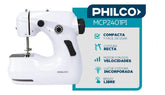 Máquina De Coser Mini Philco Mcp2401 2 Velocidades Color Blanco