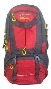 Mochila Trekking Y Camping 50l Tm Outdoor 42112 Roja Tela Liso Rojo