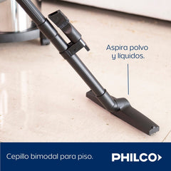 Aspiradora De Tacho Philco 1200w Aspira Liquidos Color Plateado/gris