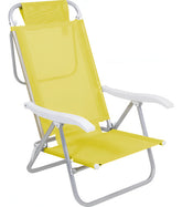 Reposera De 6 Posiciones Bel Sunny Aluminio Pvc Amarilla Amarillo