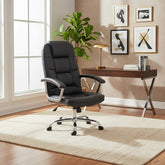 Sillon Para Ejecutivo Con Respaldo Alto Y Apoyabrazos Negro Ecocuero - Polipropileno (plástico Reforzado)